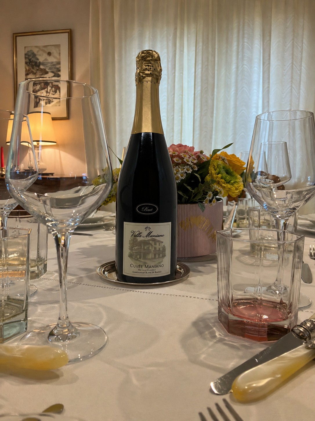 Spumante metodo classico Cuvée Chardonnay Blanc de Blancs, affinamento sui lieviti